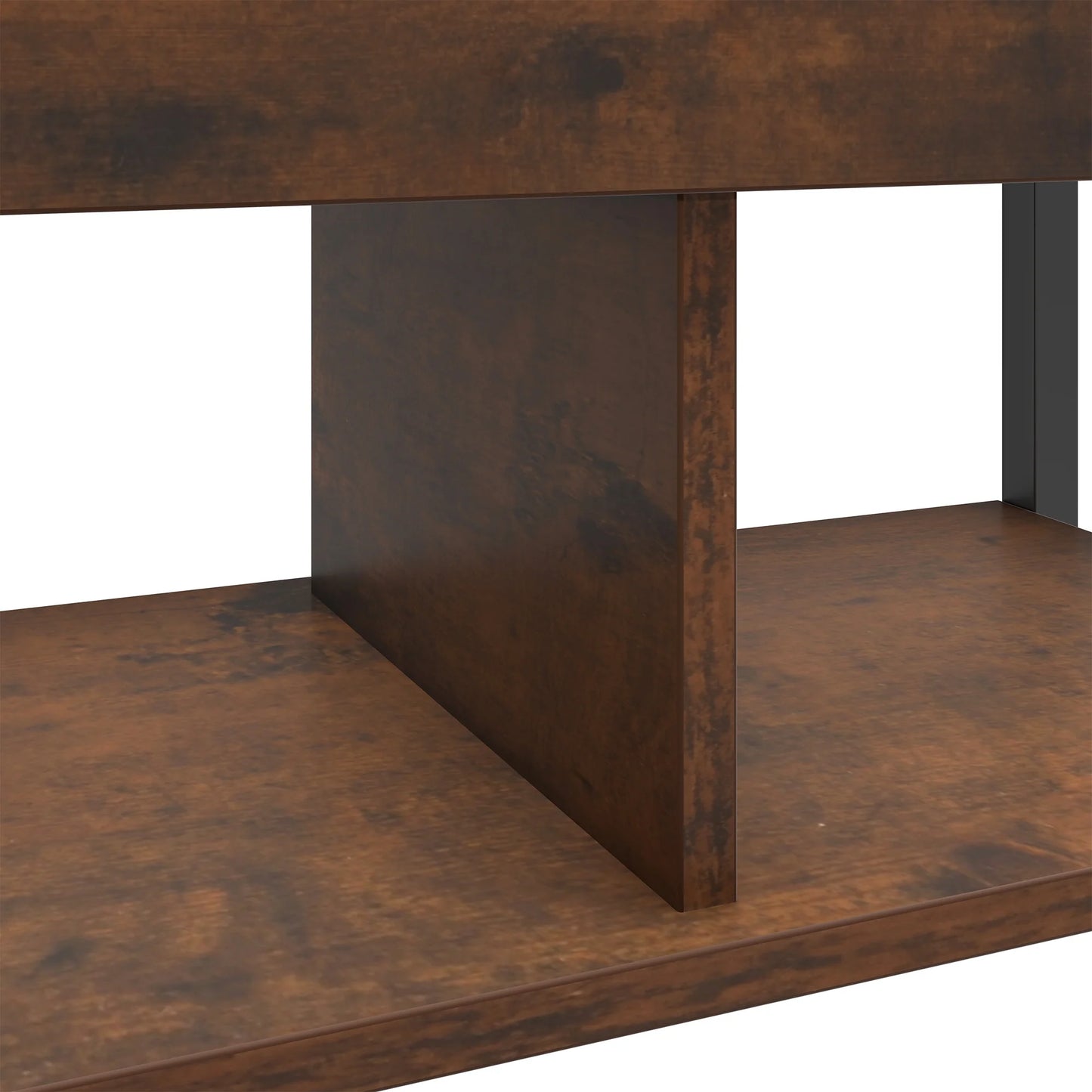 Coffee Table with Storage, Lift-Top Wooden Center Table for Home & Office, Rustic Brown