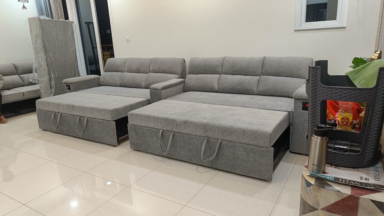 Customizable 3-Seater Neem Wood Sofa| 7-Year Warranty | 6.6 Feet