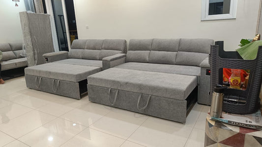 Customizable 3-Seater Neem Wood Sofa| 7-Year Warranty | 6.6 Feet