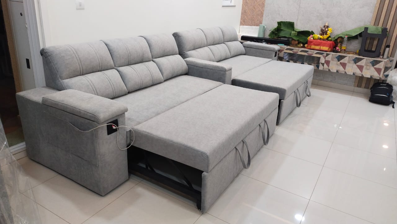 Customizable 3-Seater Neem Wood Sofa| 7-Year Warranty | 6.6 Feet