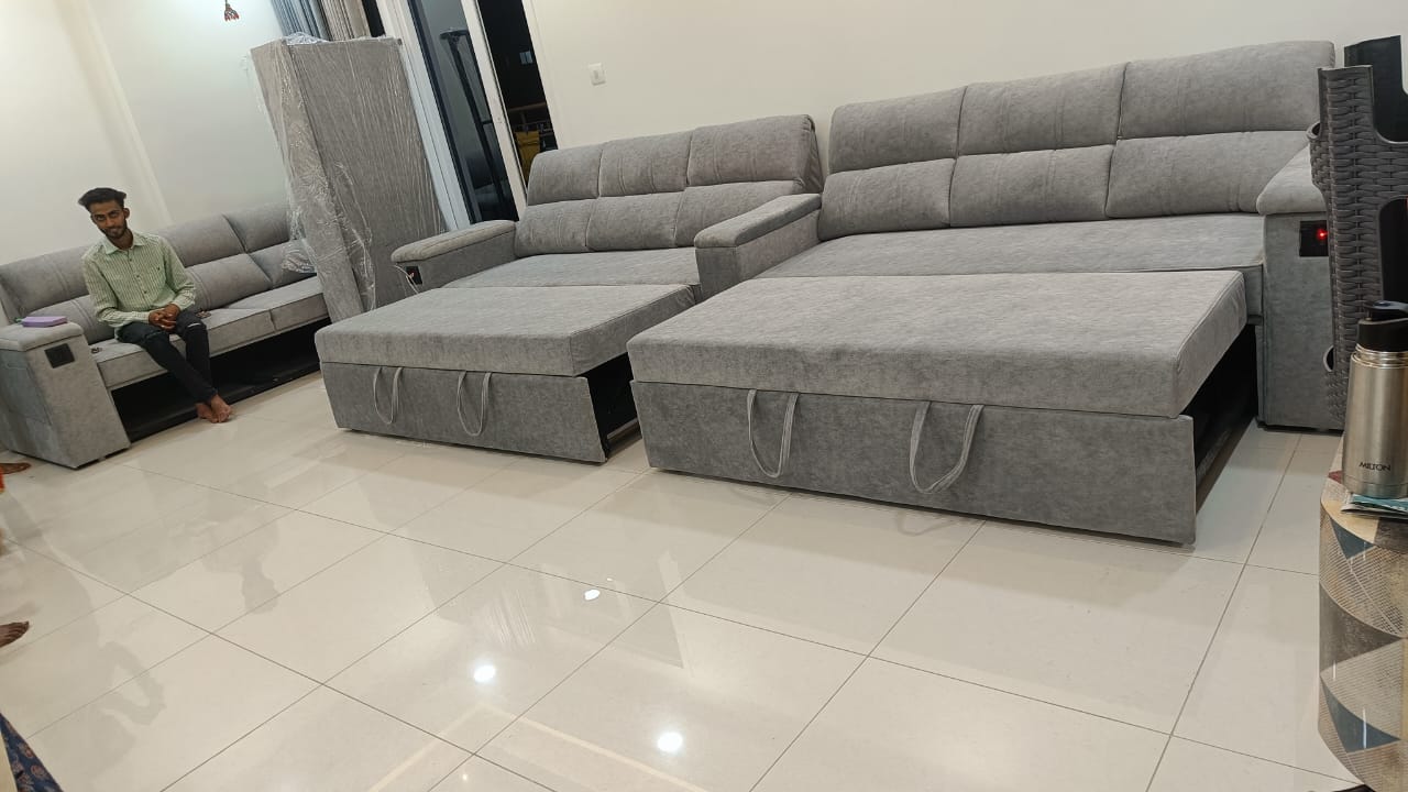 Customizable 3-Seater Neem Wood Sofa| 7-Year Warranty | 6.6 Feet